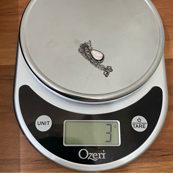 Vintage Native American Sterling Silver Mother Of Pearl Teardrop Pendant Necklac - Picture 12 of 15